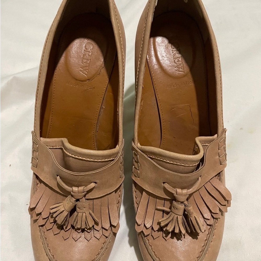 J. Crew Women's Tassel Fringe Loafers - Beige